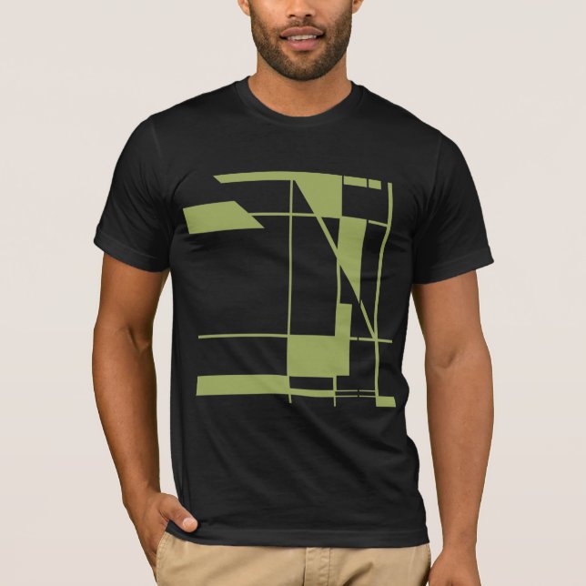 Camiseta Linhas de Formas Olivais MCM Olhar Abstrato Geomét (Frente)