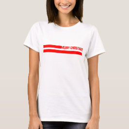Camiseta linhas de natal feliz