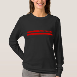 Camiseta linhas de natal feliz