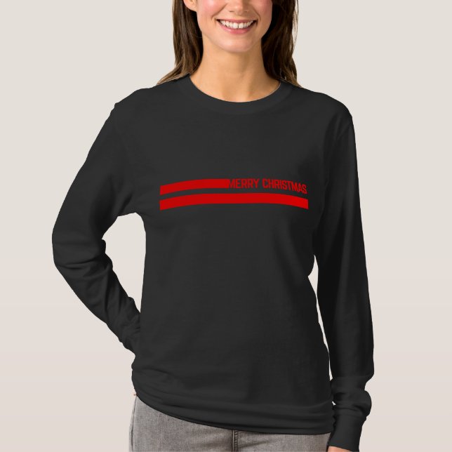 Camiseta linhas de natal feliz (Frente)