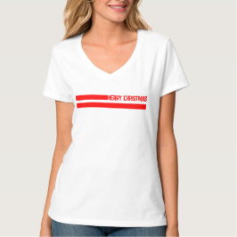 Camiseta linhas de natal feliz