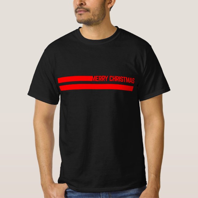 Camiseta linhas de natal feliz (Frente)