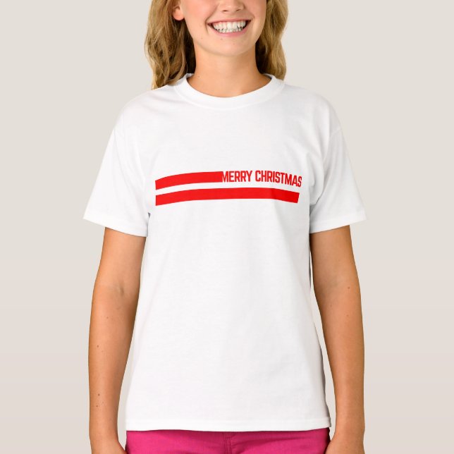 Camiseta linhas de natal feliz (Frente)