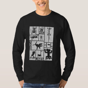 Camiseta Linhas de Nazca América do Sul Astronauta Antigo P
