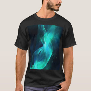 Camiseta Linhas de ondas verdes com pontos