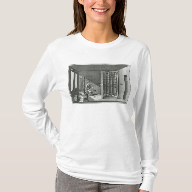 Camiseta Linhas de seda de entortamento, ilustração (Frente)