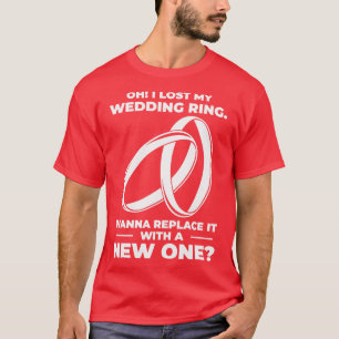 Camiseta Linhas de Separação do Anel de Casamento de Relaçã
