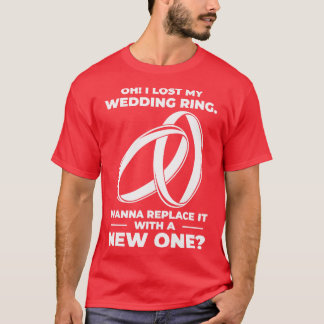 Camiseta Linhas de Separação do Anel de Casamento de Relaçã