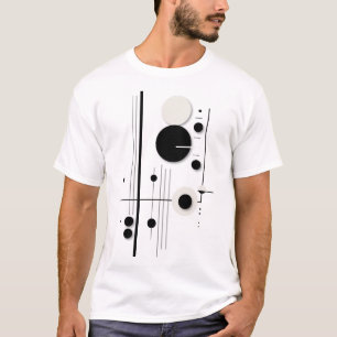 Camiseta Linhas de Sinfonia do Círculo Geométrico Minimalis