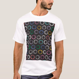 Camiseta Linhas Empurradas: Design sem costura desenhada à