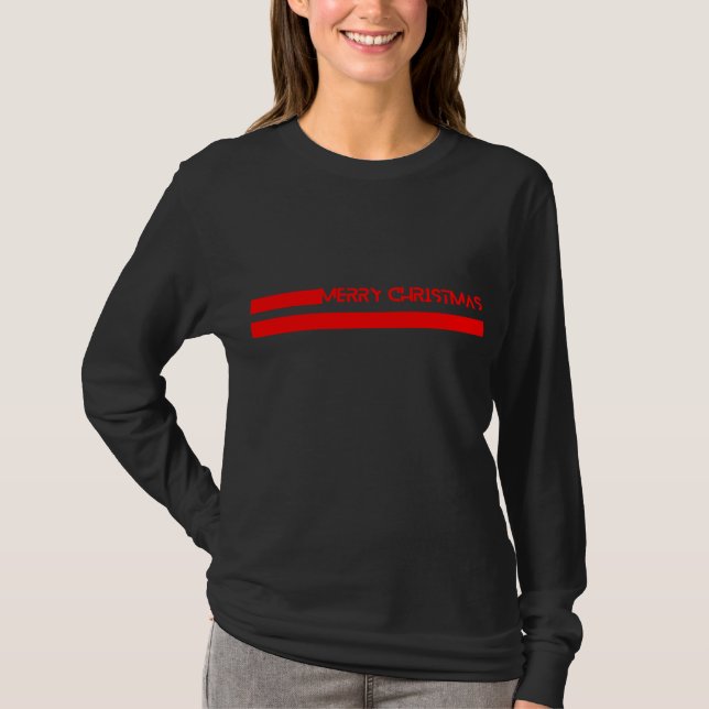 CAMISETA LINHAS FELIZ NATAL (Frente)