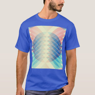 Camiseta Linhas Geométricas de Abstrato Retrotraçar Formas 