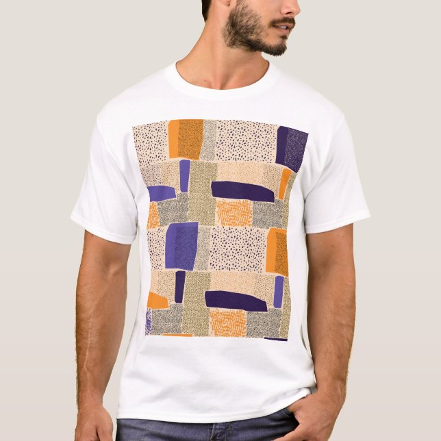 Camiseta Linhas Geométricas Disparadas: Abstrato Art (Frente)
