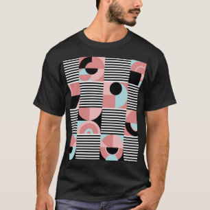 Camiseta Linhas Geométricas, Formas Coloridas Mosaico.