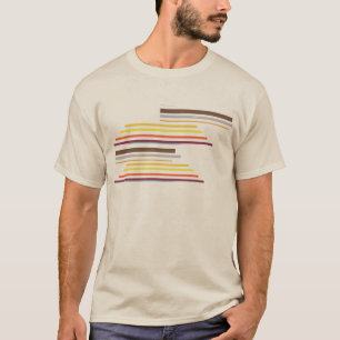 Camiseta Linhas Horizontais Básicas de Camisa-T Masculinas