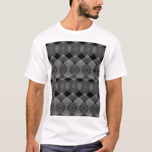 Camiseta Linhas Monocromáticas: Design Abstrato Texturado