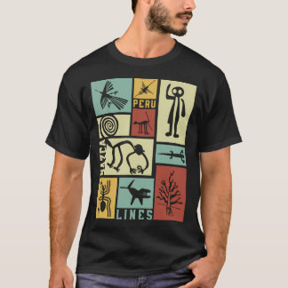 Camiseta Linhas Nazca - Geoglifos Peruanos - Arte Retro Box