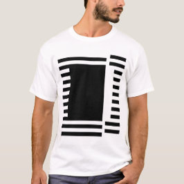 Camiseta linhas negrito quadrado