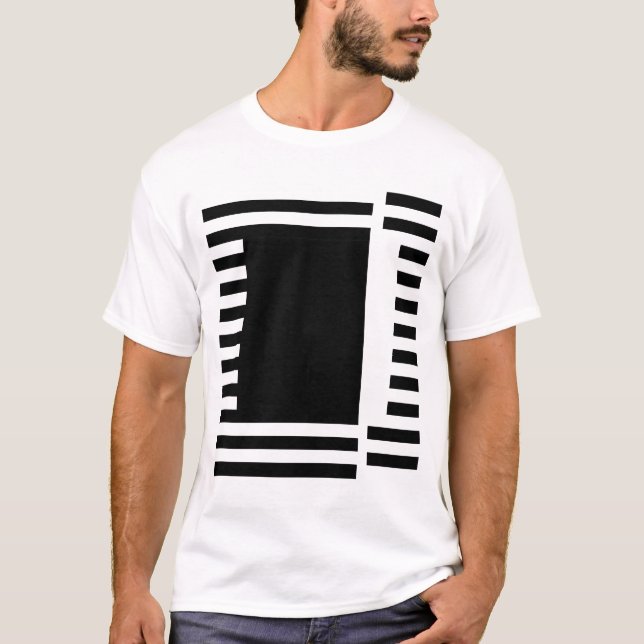 Camiseta linhas negrito quadrado (Frente)