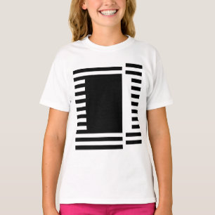 Camiseta linhas negrito quadrado