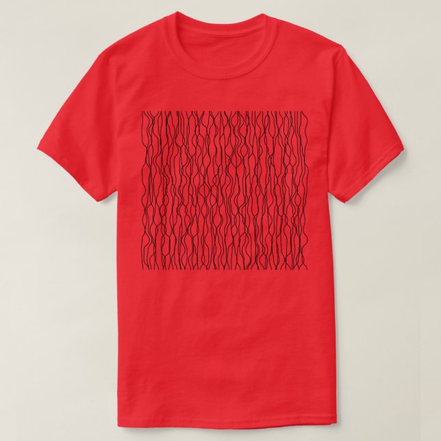Camiseta linhas onduladas verticais (Frente do Design)