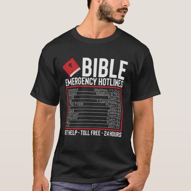 Camiseta Linhas telefônicas bíblicas religiosas (Frente)