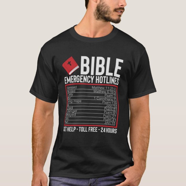 Camiseta Linhas telefônicas bíblicas religiosas (Frente)