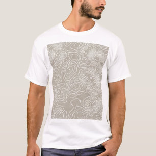 Camiseta Linhas Terrestres Topográficas: Mapa Orgânico