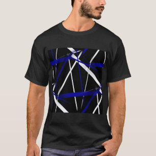 Camiseta Linhas transversais sem emenda do azul marinho de