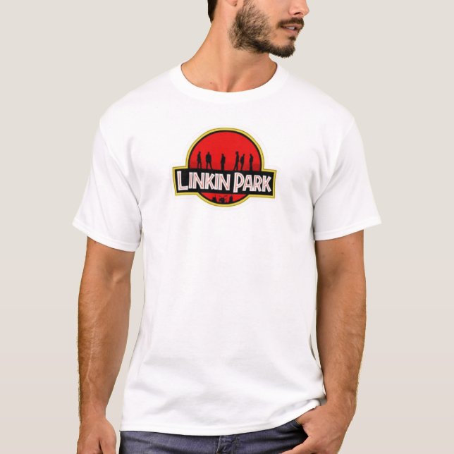 Camiseta Linkin Park Jurassic Logo Parody Tee – Dino Rock M (Frente)