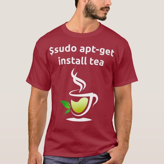 Camiseta Linu Sudo AptGet Instalação do Presente do Computa (Frente)