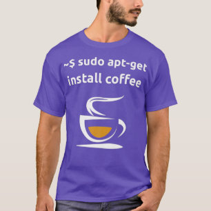 Camiseta Linu Sudo AptGet Instalar Geeks Sysadmin do Café