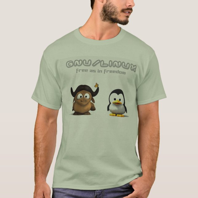 Camiseta Linux do Gnu de NuJumah (Frente)