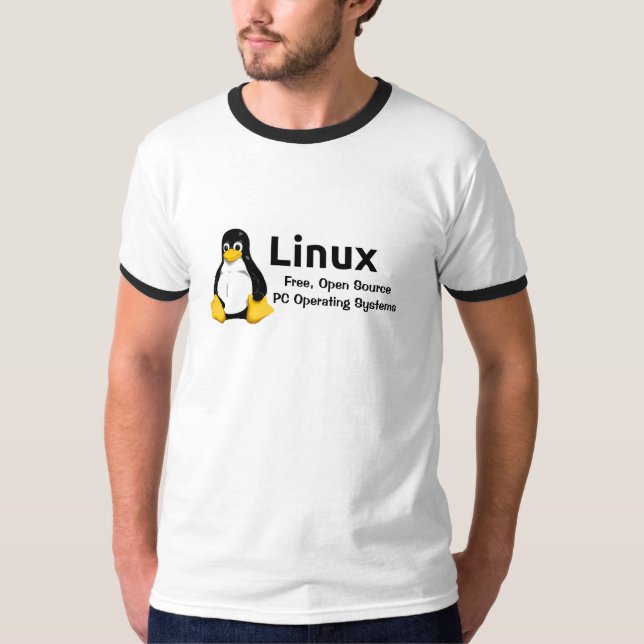 Camiseta Linux: Livre, t-shirt de Open Source (Frente)