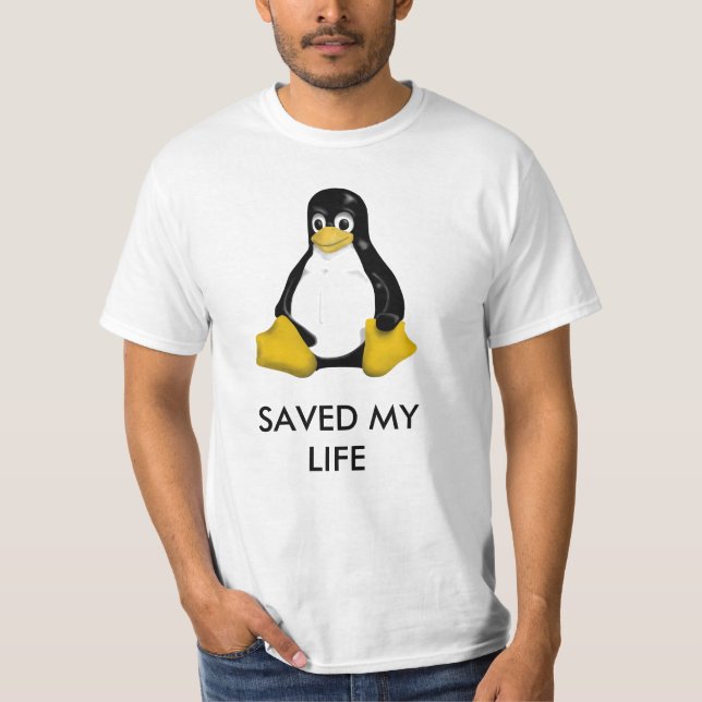 CAMISETA LINUX SALVAR MYLIFE (Frente)