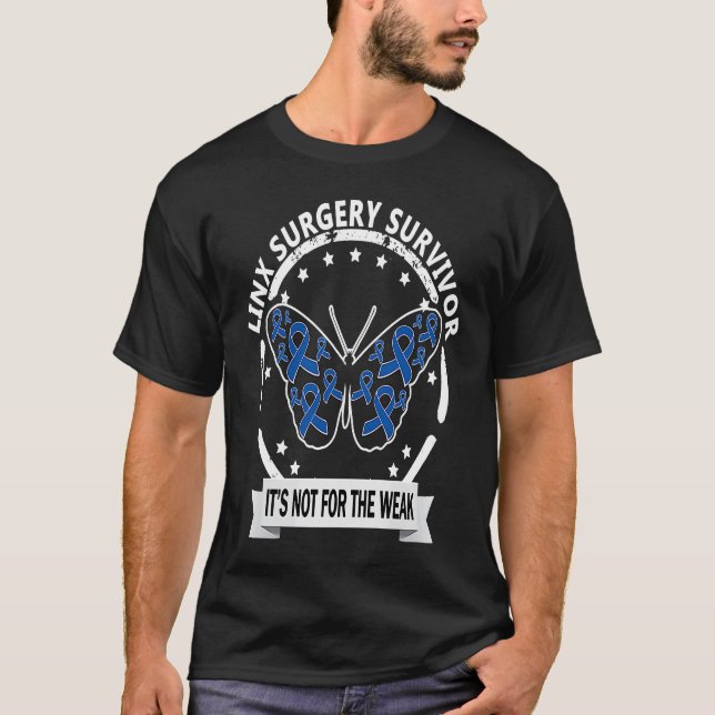 Camiseta Linx Surgery Borboleta azul-sobrevivente (Frente)