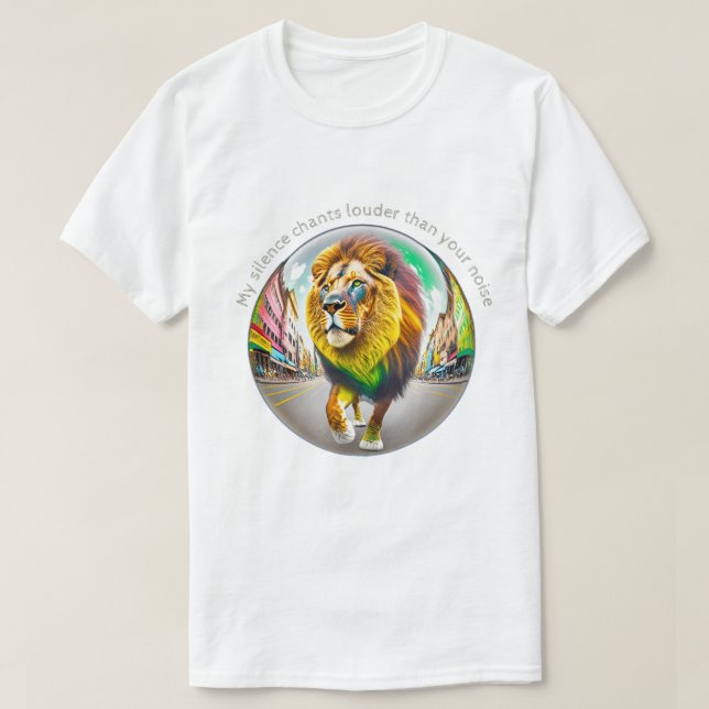Camiseta lion 50x50 0002 T-Shirt (Frente do Design)