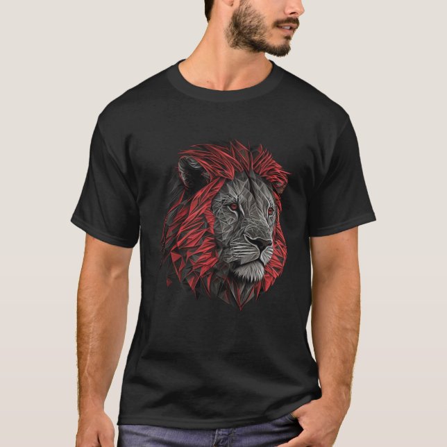 Camiseta Lion animal  animal print lion (Frente)