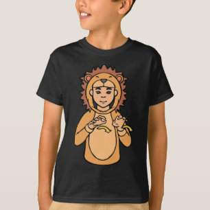 Camiseta Lion ASL Gesto de Mão Surda Perda de Consciência