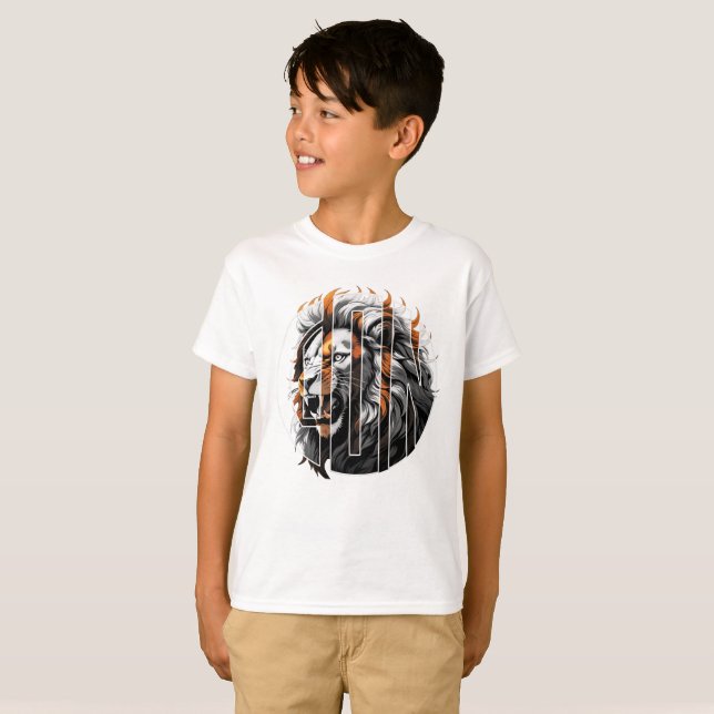 Camiseta Lion BW (Frente Completa)