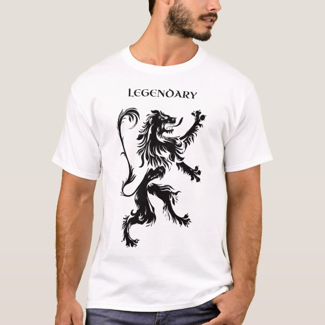 Camiseta Lion Casaco de armas lendário (Frente)