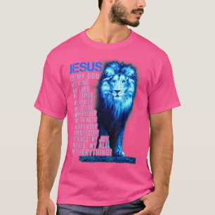 Camiseta Lion Christian Jesus É Meu Deus Rei Senhor E Salva
