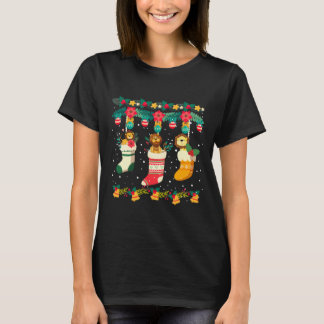 Camiseta Lion Christmas Stocks X mas Lights Pajama