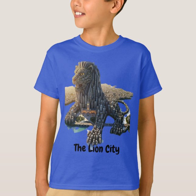 Camiseta Lion City Urban Architecture Surrealist Shirt (Frente)