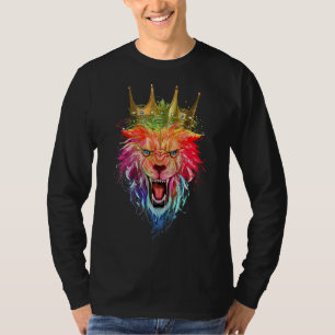 Camiseta Lion Crown Motivation Beast Workout Rei Leo Fitne