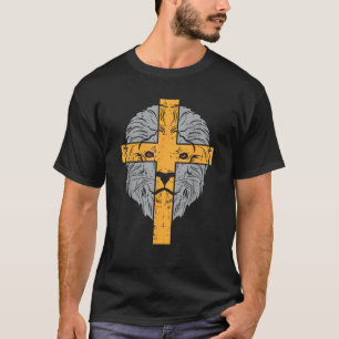Camiseta Lion cruza Deus Jesus Cristo Cristãos Religiosos M