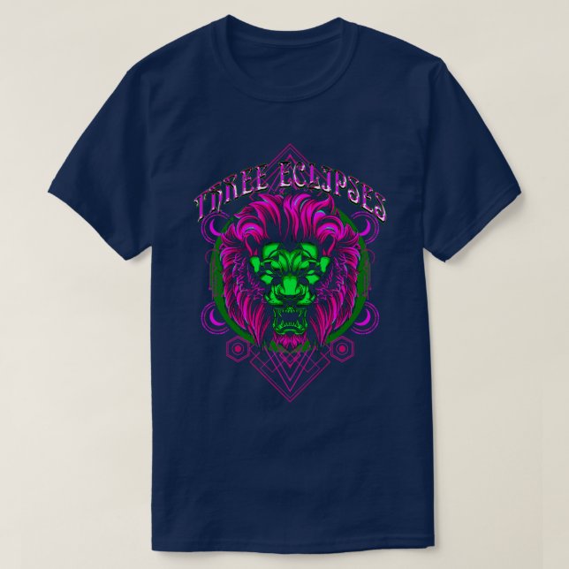 Camiseta Lion Cyberpunk Dystopian Futurística Pós-Sic (Frente do Design)
