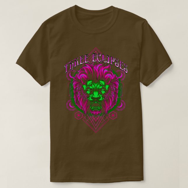Camiseta Lion Cyberpunk Dystopian Futurística Pós-Sic (Frente do Design)