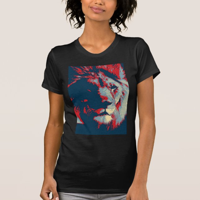 Camiseta Lion de pop Art (Frente)