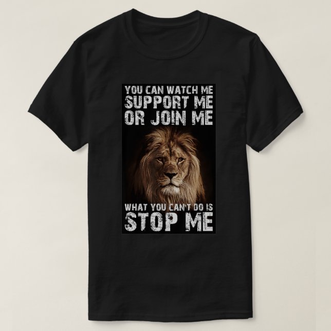 Camiseta Lion  Dont Stop Me  (Frente do Design)